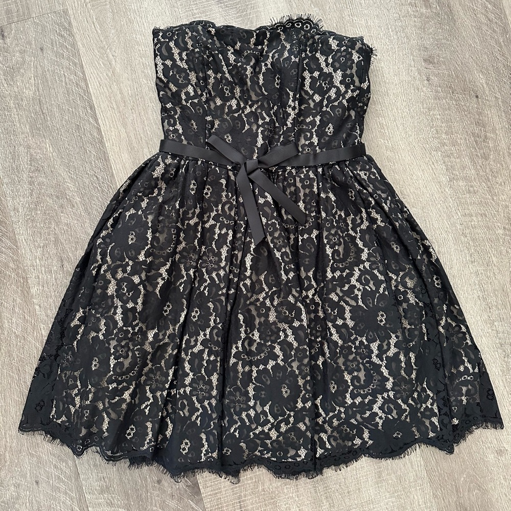 Robert Rodriguez Neiman Marcus Target Strapless Black Lace Cocktail Dress 4